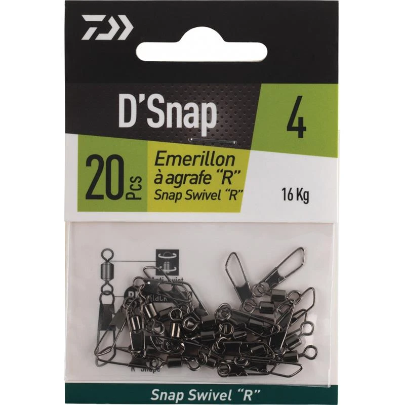 ÉMÉRILLON AGRAFE DAIWA SNAP SWIVEL R 3 ÉMÉRILLON AGRAFE DAIWA SNAP SWIVEL R